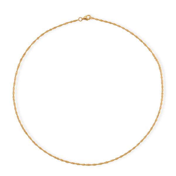 Singapur 925 Silber vergoldet Kette ca. 45 cm image number 4