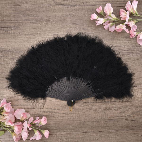 20iger Style Federf&auml;cher, wei&szlig; image number 1