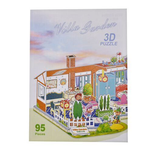 3D-Puzzle Villa Mansion, inkl. aller Werkzeuge, 18x26x41cm image number 1