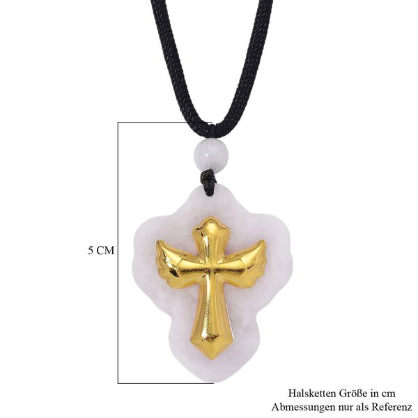 Weiße Jade Halskette ca. Flexibles cm 999 Gold ca. 65,00 ct. image number 6