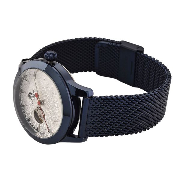 WILLIAM HUNT Armbanduhr, 21,59cm, SEIKO Automatik, Saphirglas, 5 ATM, IP-blau image number 5