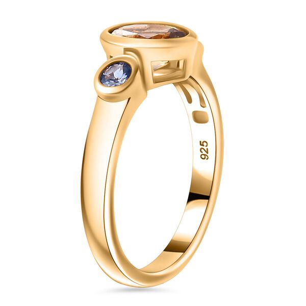 AA Nat&uuml;rlicher goldener Tansanit und Tansanit Ring - 1,20 ct. image number 7