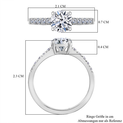 LUXURIANT DIAMOND- SI Labor Diamant Ring, 925 Silber rhodiniert - 1,25 ct. image number 6