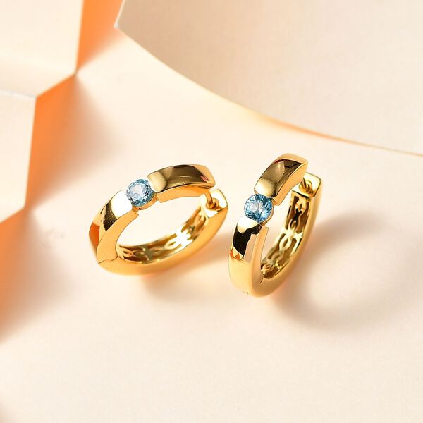 Blaue Zirkon-Ohrringe - 0,78 ct. image number 2