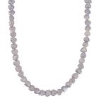 Weiße Keshi Perle Halskette ca. 50 cm 925 Silber rhodiniert