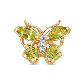 D'Joy Peridot Anh&auml;nger 925 Silber vergoldet ca. 0.97 ct