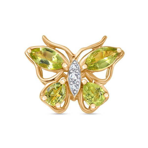 D'Joy Peridot Anh&auml;nger 925 Silber vergoldet ca. 0.97 ct