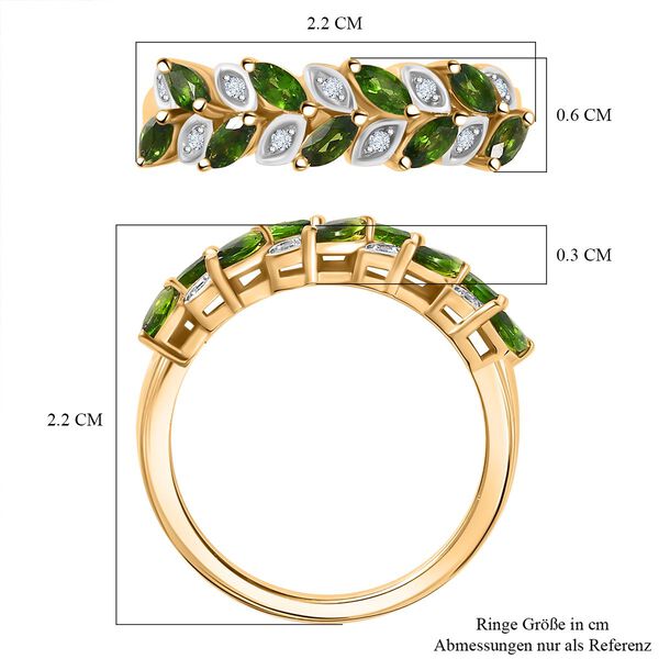 Natürlicher Chromdiopsid und Zirkon-Ring - 0,77 ct. image number 7