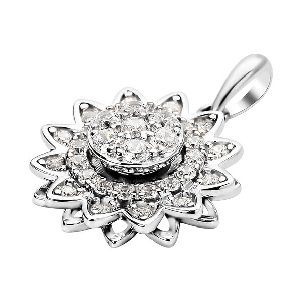 Lustro Stella - Weißer Zirkonia Anhänger, 925 Silber rhodiniert ca. 0.63 ct image number 3