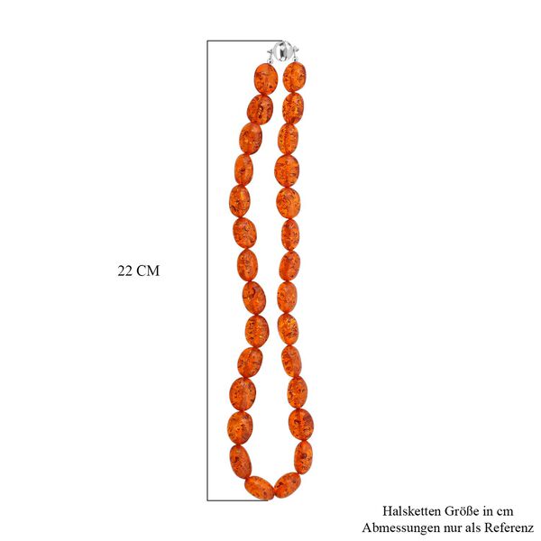 Synthetische Bernstein-Halskette, 45cm image number 5