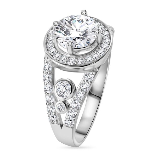LUSTRO STELLA - Wei&szlig;er Zirkonia Ring 925 Silber rhodiniert (Gr&ouml;&szlig;e 16.00) image number 3