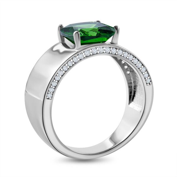 LUSTRO STELLA grüner und weißer Zirkonia-Ring - 6,49 ct. image number 2