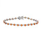 Salamanca Feueropal Armband, ca. 20 cm, 925 Silber platiniert ca. 2.96 ct