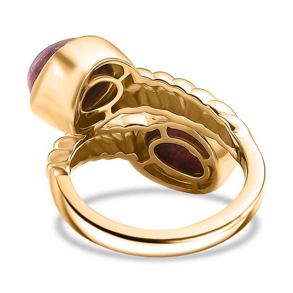 AA Norwegischer Thulit Ring Goldfarben (Gr&ouml;&szlig;e 18.00) ca. 4.56 ct image number 6