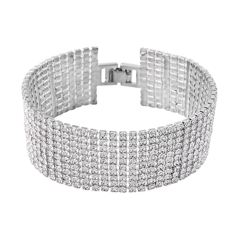 DIAMOON Kristall-Armband in Silberton image number 0