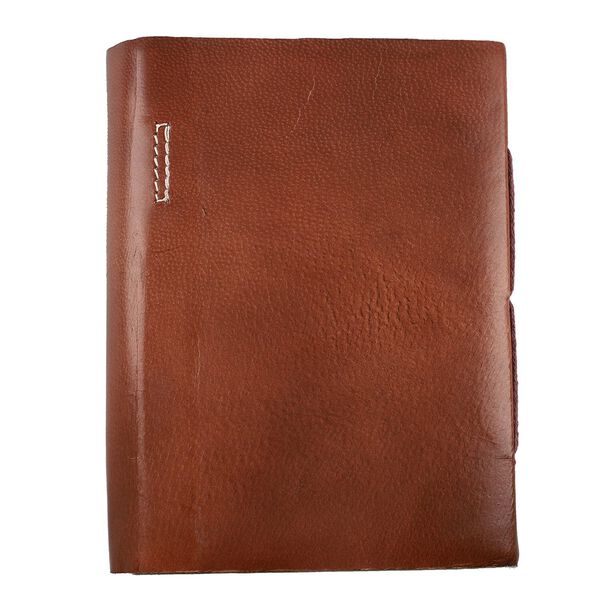 Baumgepr&auml;gtes Leder Notizbuch mit 96 Seiten & 1 Holzstift, braun image number 8