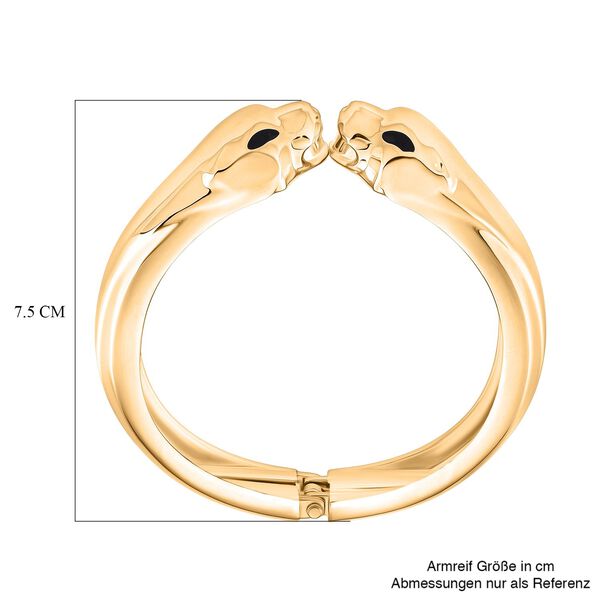 Statement-Armreif im Panther-Design in Goldton, 18cm image number 7