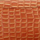 Brieftasche aus 100% echtem Leder, RFID Kroko-Prägung mit abnehmbarem Riemen, Braun image number 4