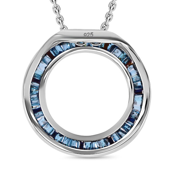 Blauer Diamant-Anh&auml;nger mit 45+5cm Kette - 0,23 ct. image number 3