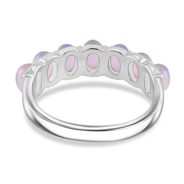 Künstlicher Weißer Opal Ring, Reiner Edelstahl (Größe 18.00) image number 4