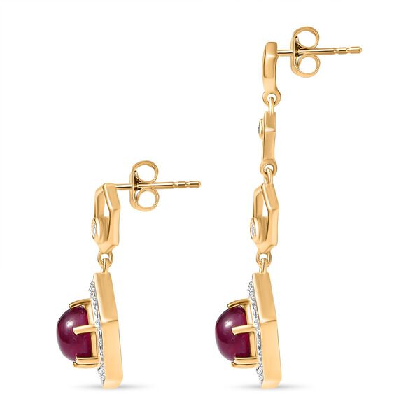 Afrikanische Rubin und Zirkon-Ohrringe - 5,45 ct. image number 5
