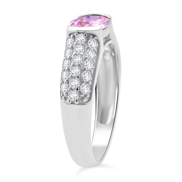 Lustro Stella rosa und weißer Zirkonia Ring image number 4