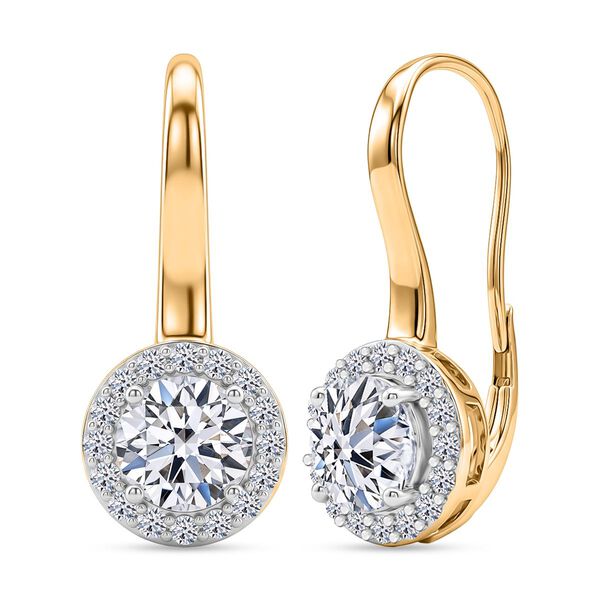 LUXURIANT DIAMOND - Lab Grown Diamant SI-GH SGL zertifiziert Ohrringe 925 Silber 750 Gelbgold vermeil ca. 3.00 ct