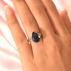 London Blau Topas und Diamant Ring 925 Silber platiniert  ca. 5,75 ct image number 1
