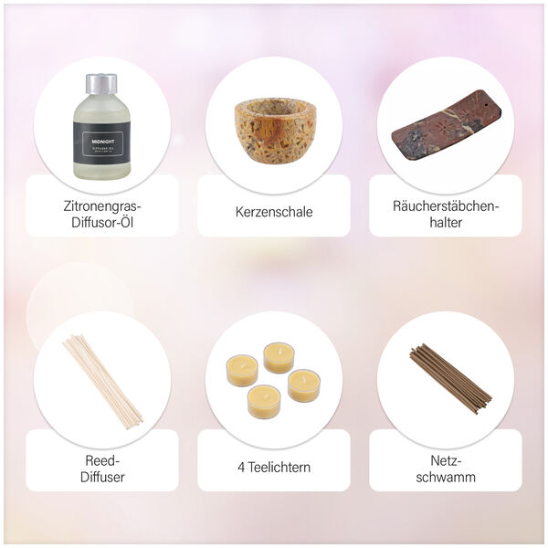 Aromatisches Duft Diffusor Set, Duft - Midnight Jasmin image number 8