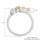Natürlicher Äthiopischer Opal Ring 925 Silber Bicolor (Größe 17.00) ca. 0,41 ct image number 6