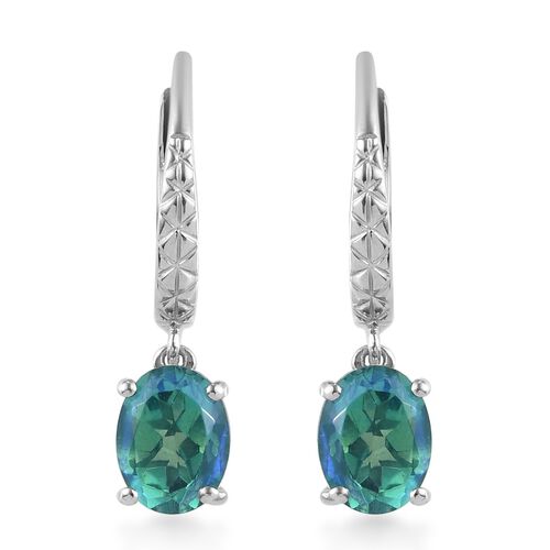 Pfau Triplett Quarz Ohrhänger 925 Silber Platin-Überzug ca. 2,47 ct  image number 0