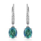 Pfau Triplett Quarz Ohrringe 925 Silber platiniert ca. 2,47 ct