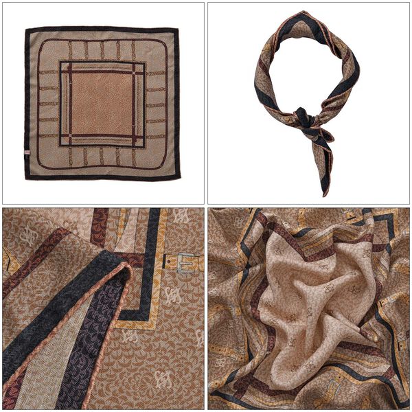 LA MAREY Foulard Quadratischer Schal, Braun image number 5