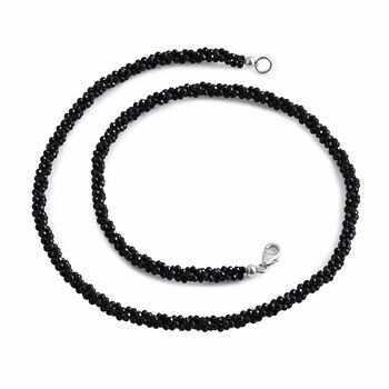 Schwarze Spinell 50cm Halskette - 85 ct.
