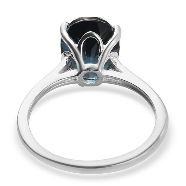 Indicolite Triplett Quarz-Ring, 925 Silber  ca. 3,15 ct image number 6