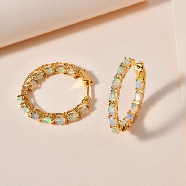 AA nat&uuml;rliche, &auml;thiopische Welo Opal-Ohrringe - 3,89 ct. image number 3