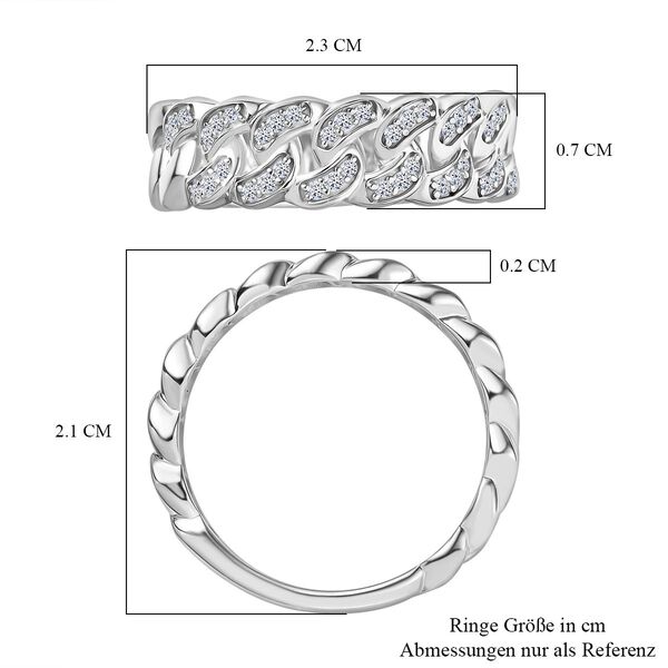 LUXURIANT DIAMOND - Lab Grown Diamant SI Ring 925 Silber rhodiniert (Größe 18.00) ca. 0.24 ct image number 7