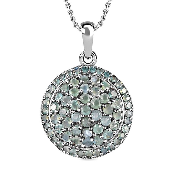 Alexandrit Anhänger mit Kette, 925 Silber platiniert ca. 2.70 ct image number 0