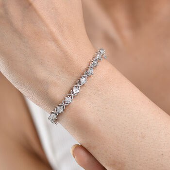 D'Joy Diamant 19cm Armband, 925 Silber rhodiniert - 0,25 ct.