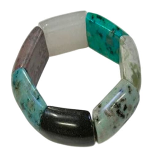 Mehrfarbig Edelsteine Armband Flexibel ca. 425,00 ct. image number 0
