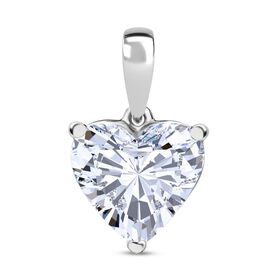 LUXURIANT VS-EF Labor Diamant Herz Anhänger, 925 Silber rhodiniert - 2,53 ct.