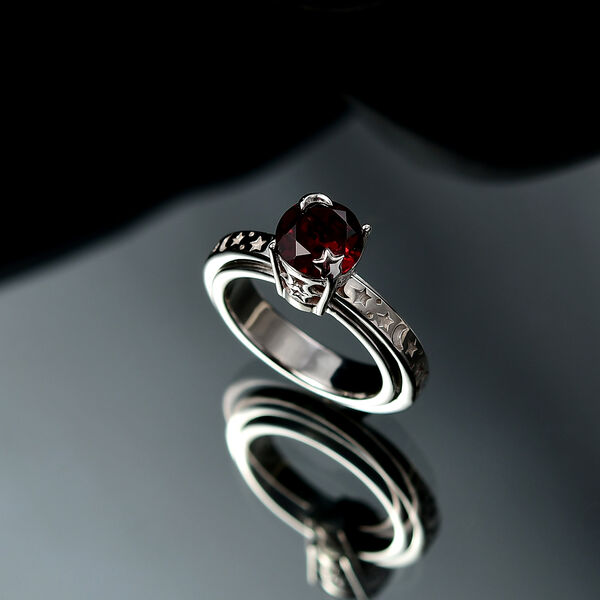 EVER TRUE AA Mosambik Granat Ring Nickelfreies Messing (Größe 19.00) ca. 2,23 ct image number 2