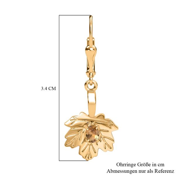 AA nat&uuml;rlicher goldener Tansanit Ohrringe, ca. 0,32 ct. image number 7