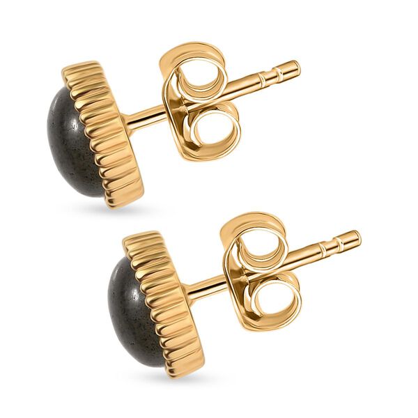 D'Joy AAA Labradorit Ohrringe 925 Silber 750 Gelb Vergoldet ca. 3,04 ct. image number 5