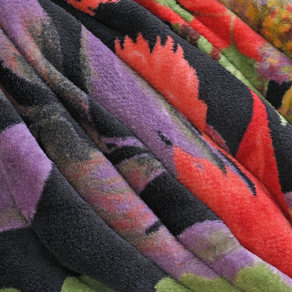 Flauschiger Flanell Hoodie mit gro&szlig;er Tasche, Blumenmuster image number 8