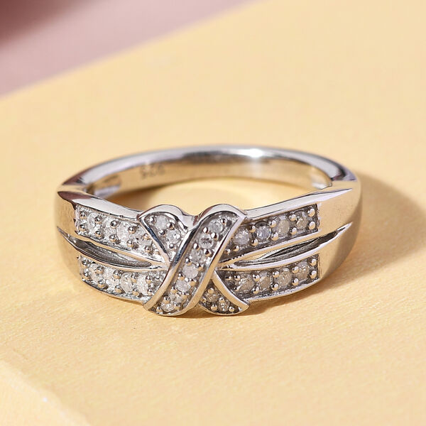 Diamant Ring 925 Silber platiniert  ca. 0,20 ct image number 2