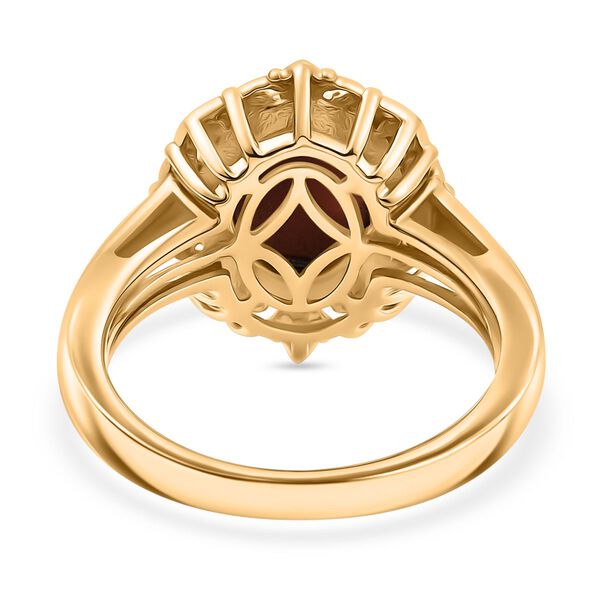 Italienischer Kamee Ring aus Conch-Muschel in Goldton image number 6
