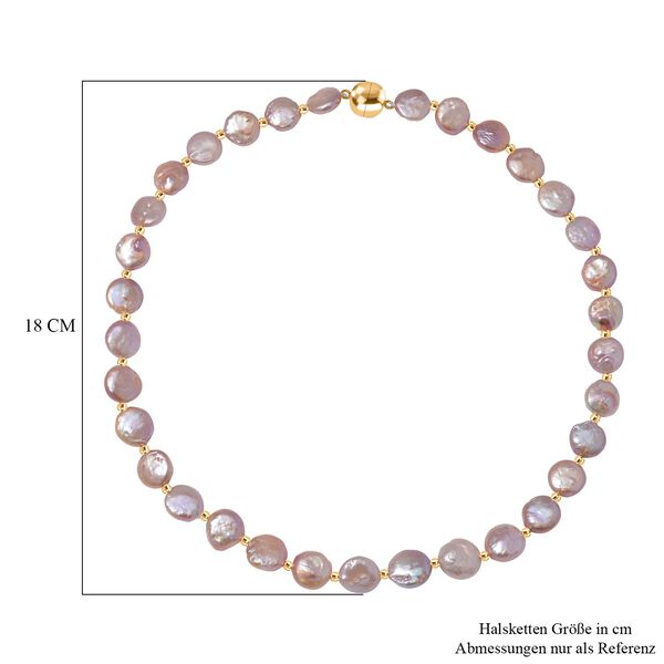 11-12mm lila Süßwasserperlen-Halskette, 50cm - 170 ct. image number 5