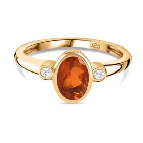 Salamanca Feueropal und Zirkon Ring - 0,94 ct.