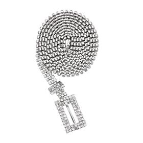 Kristall Gürtel, L120cm, silber